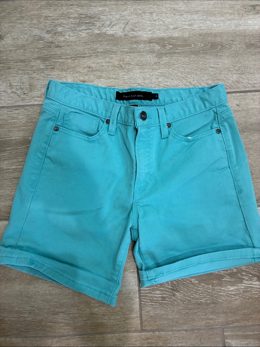 Calvin Klein Jeans Turquoise Women's Denim Shorts
